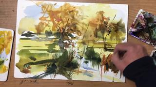 Expressive Watercolor Landscape in 10 minutes Expressive Watercolor Landscape in 10 minutes