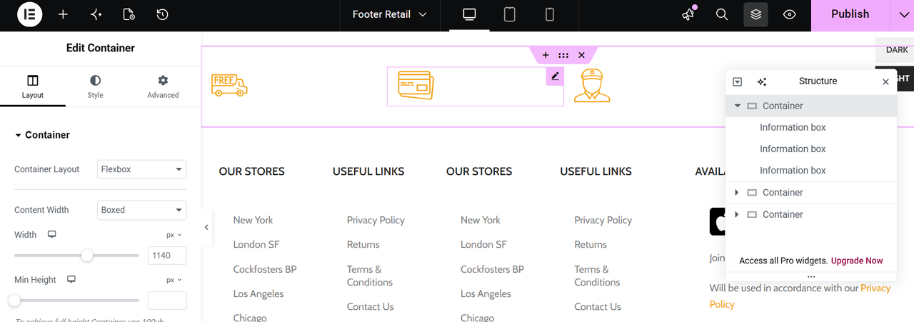 footer reail