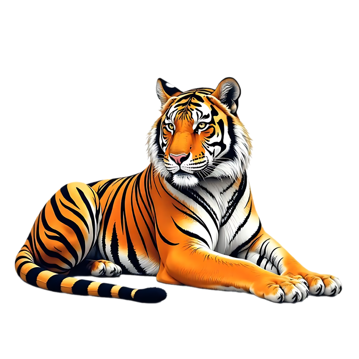 Pngtree majestic bengal tiger illustration 20783829