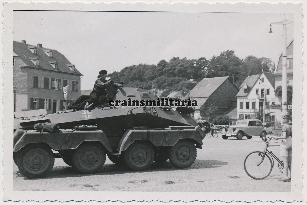 Orig. Foto SdKfz 231 Panzerspähwagen Panzer 6.Pz.Div. KASTELLAUN