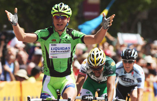 La vittoria di Sagan al California 2011 (foto Reuters)