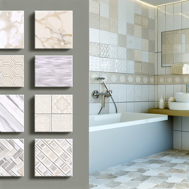 Современный интерьер ванной с настенной плиткой — сочетание разных фактур, мягкая цветовая гамма, дизайн оборудования и аксессуаров