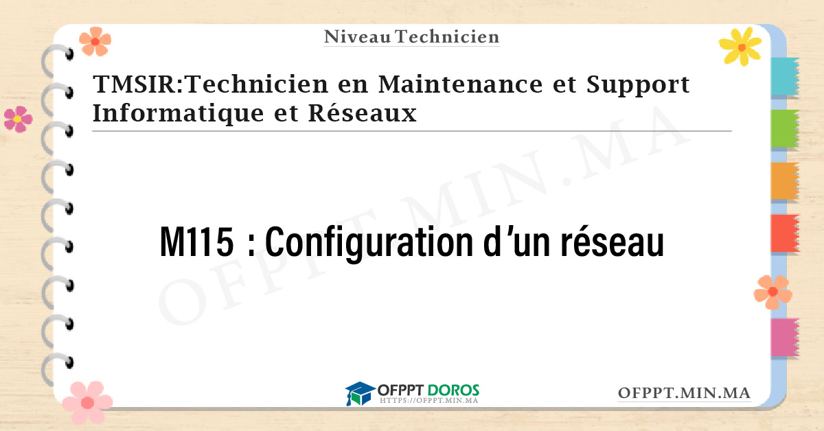 Sommaire détaillé du cours Configuration d’un réseau M115 OFPPT - Structure du module