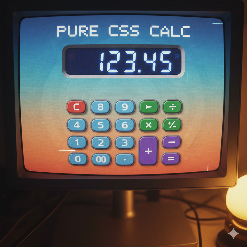 Pure CSS Calculator (no JS) interface