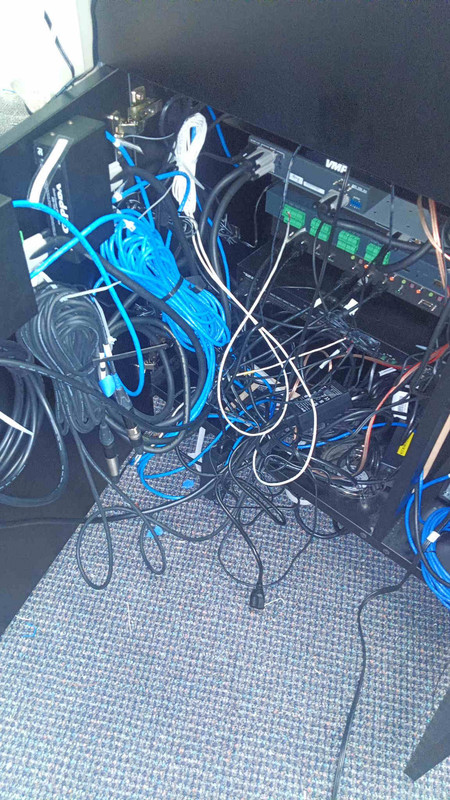a rat's nest of cables