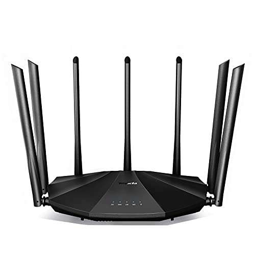 Amazon Tenda AC23 WiFi Router Doble Banda Gigabit, 2033 Mbps Router, Compatible con Alexa AC2100