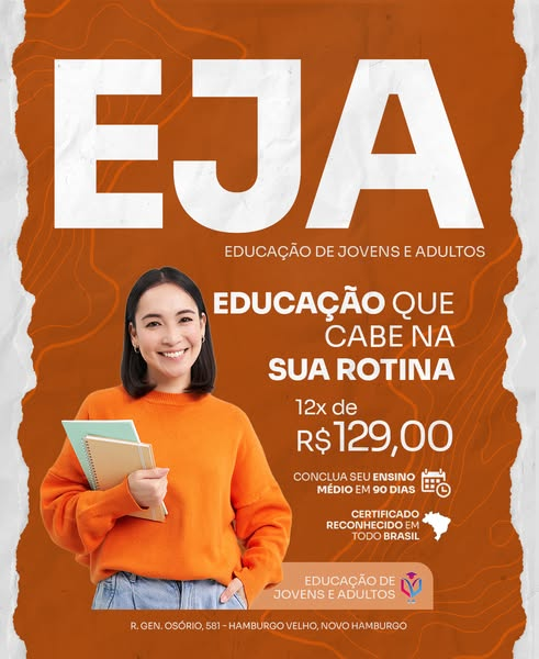 Card com valores do curso EJA