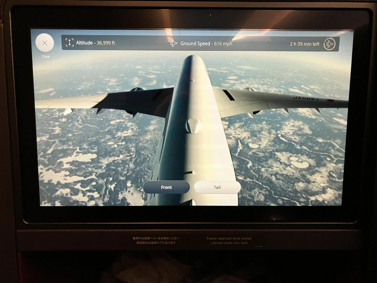 IFE featuring onboard cameras on JAL's A350
