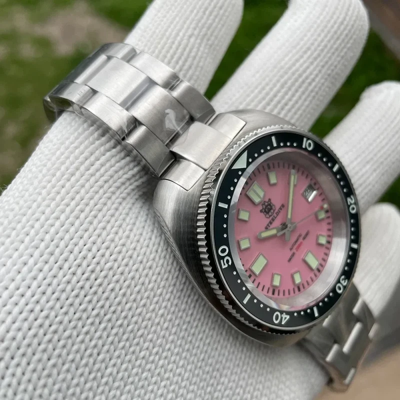 Steeldive SD1974 Pink Captain Willard Turtle 200M Automatic Diver Watch photo 7