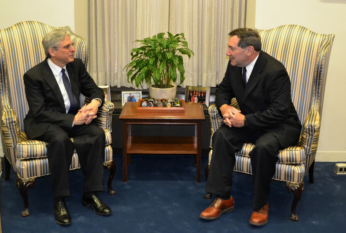 Garland with Senator Joe Donnelly