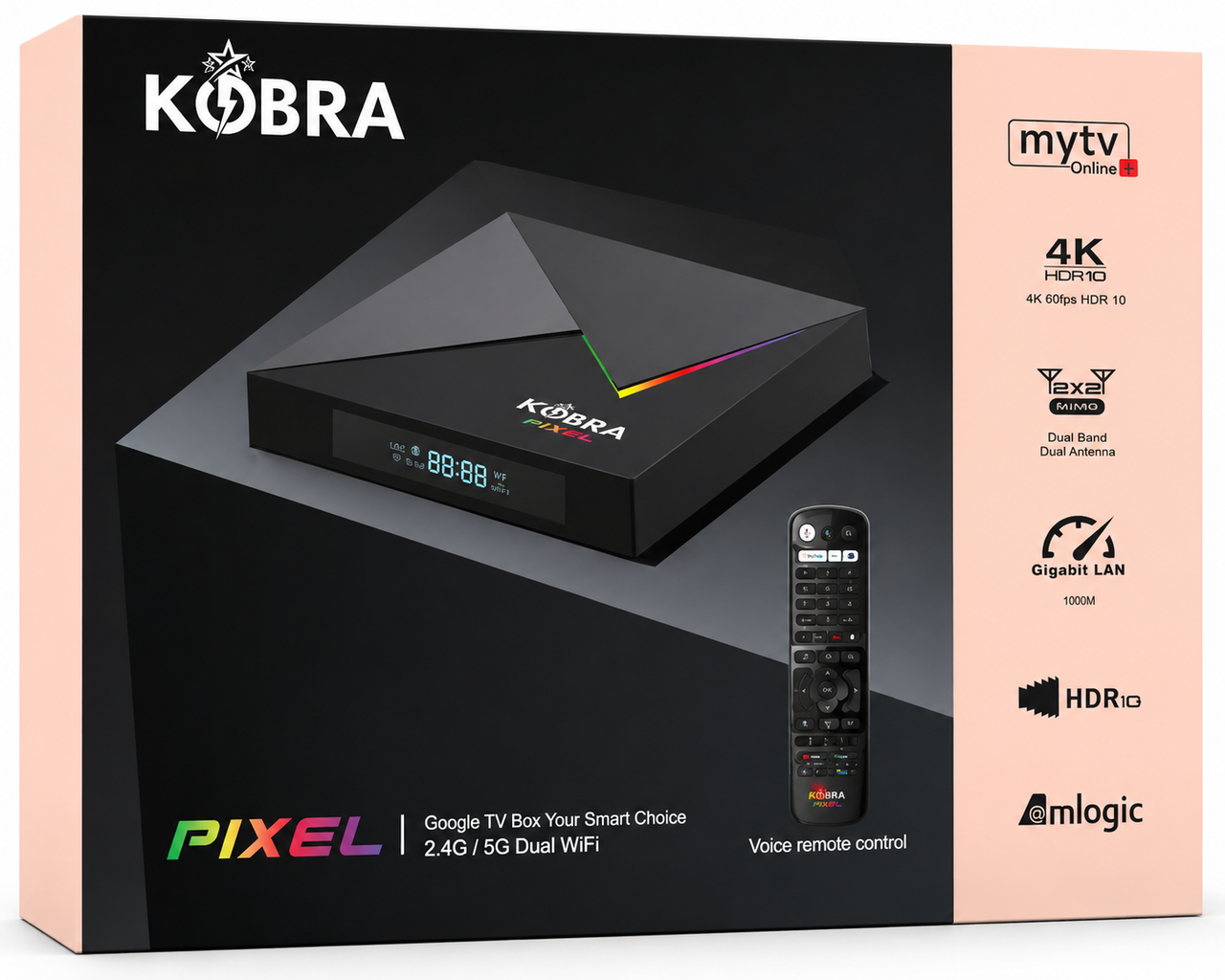 اكتشف الأداء الخارق مع Kobra Pixel! جهاز الأندرويد المطور بتقنية Wi-Fi 6 وسرفر Python القوي لتجربة ترفيه خيالية