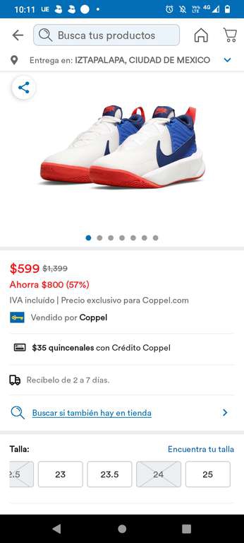 Coppel: Tenis Nike Team Hustle D10 Juveniles 
