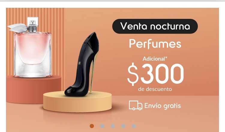 Linio: Venta Nocturna Perfumes, Hasta $300 OFF en compra mín de $1199 
