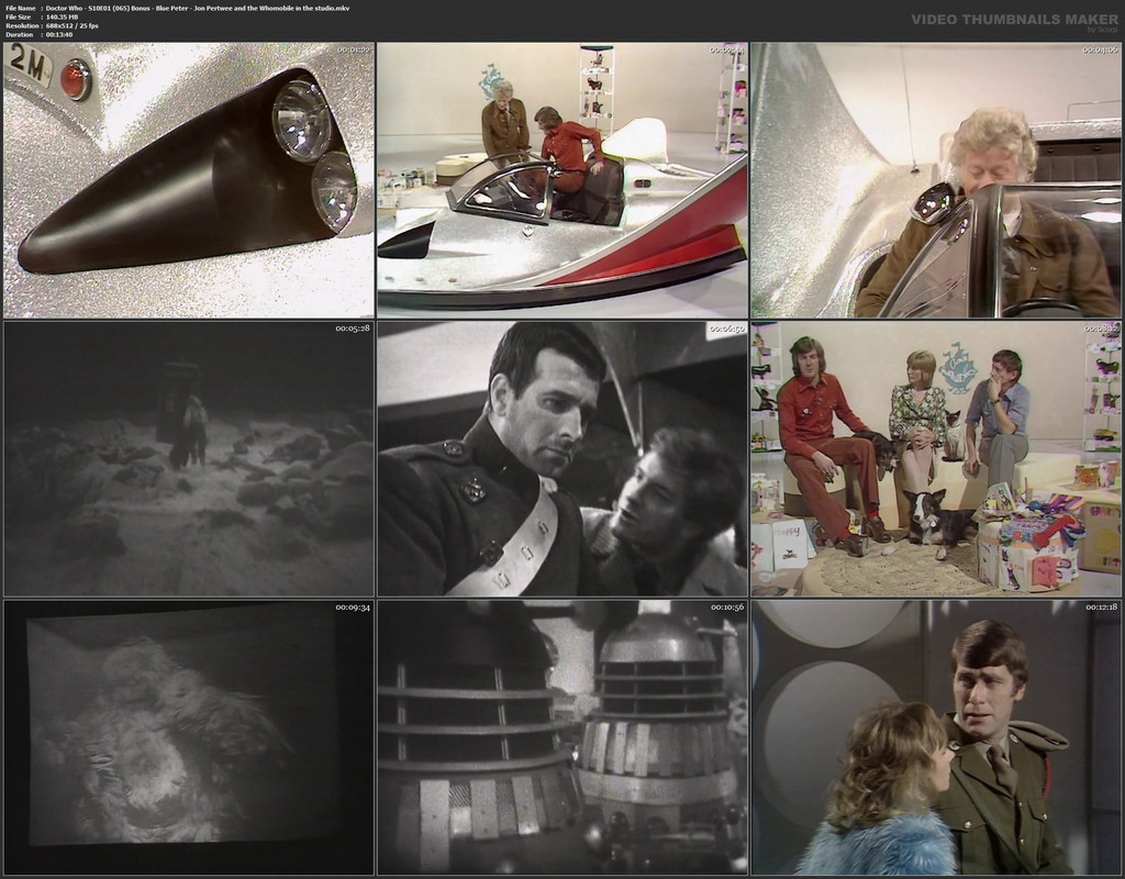 Doctor Who - S10E01 (065) Bonus - Blue Peter - Jon Pertwee and the Whomobile in the studio.mkv