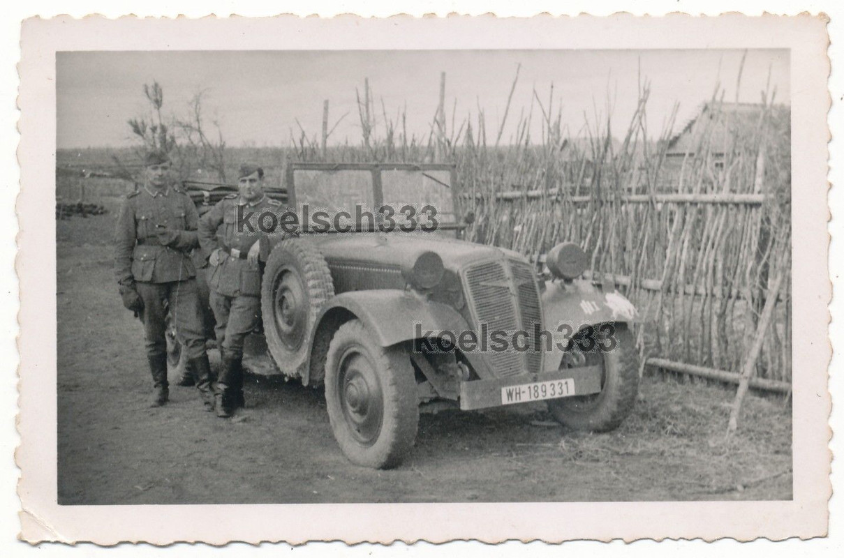 Foto Adler Typ 3 GD Kübelwagen PKW Kfz Kennzeich