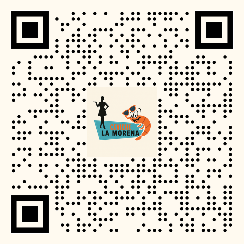 QR del menú de mariscos y ceviche en La Morena Mariscos Guamúchil