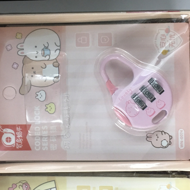 Number Lock, Light Pink, Oval