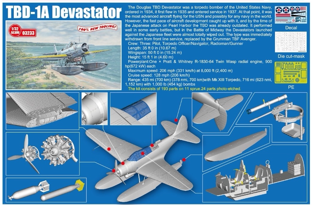 Trumpeter TBD-1A Devastator - acheter sur
