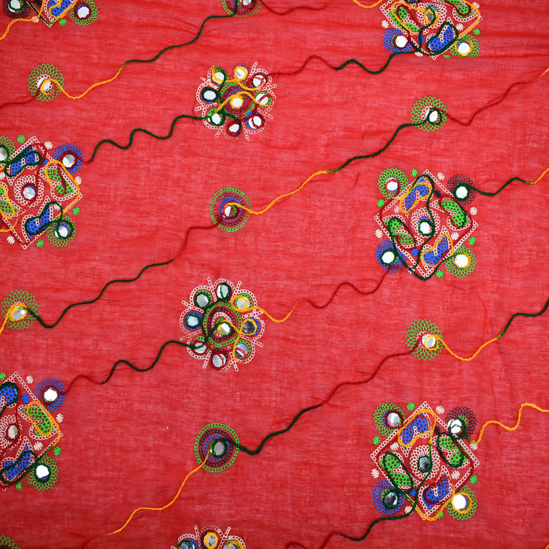 thumbnail 22  - Women&#039;s Cotton Dupatta Wrap Stole Mirror Work Embroidery Ethinic Scarves Chunni