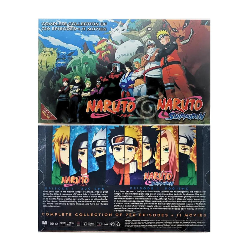 Naruto & Naruto Shippuden Complete TV Series Boxset Anime Series