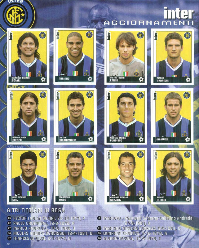 Sticker Panini Calciatori 2006/2007 Allenatore Mancini Inter Milan