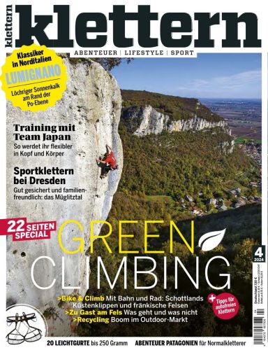 Cover: Klettern und Bouldern Magazin No 04 2024