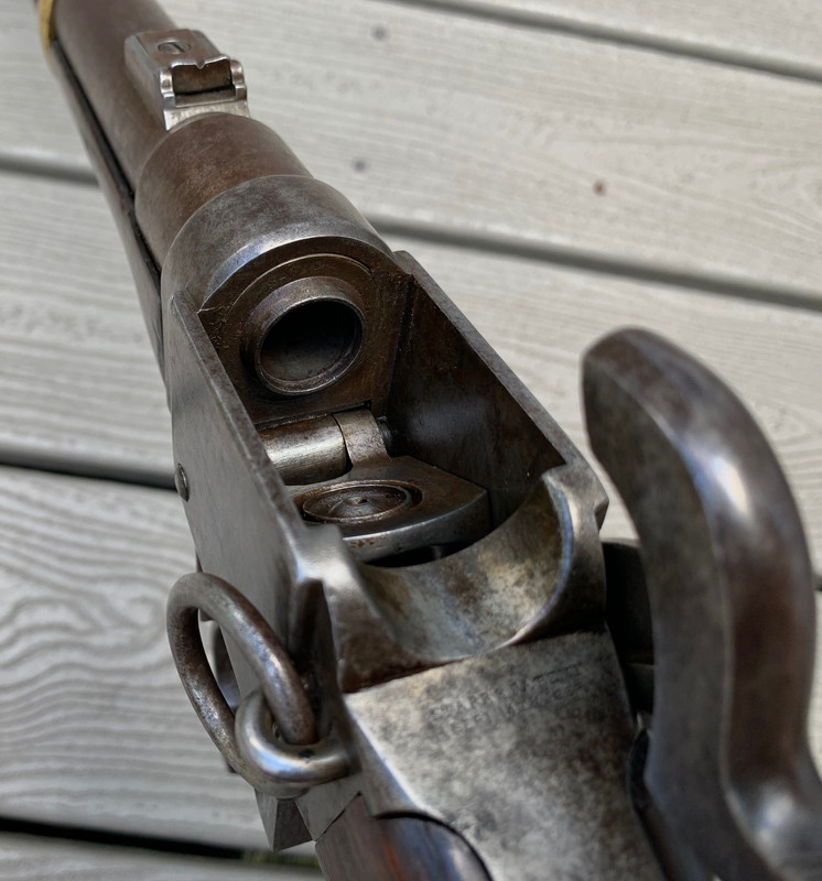 Hammer cocked showing breech