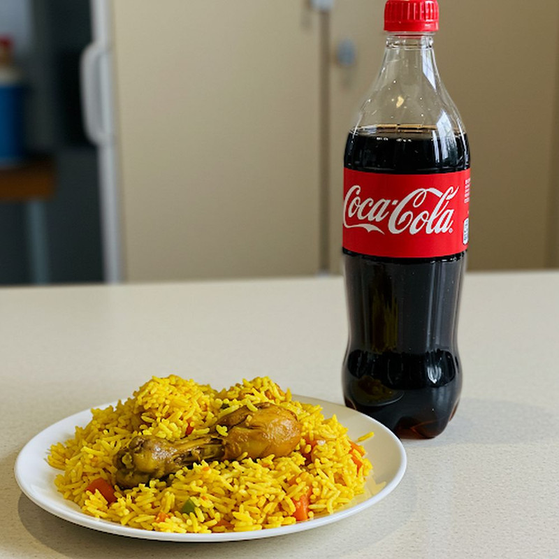 Pilau Chicken (small)  + Soda