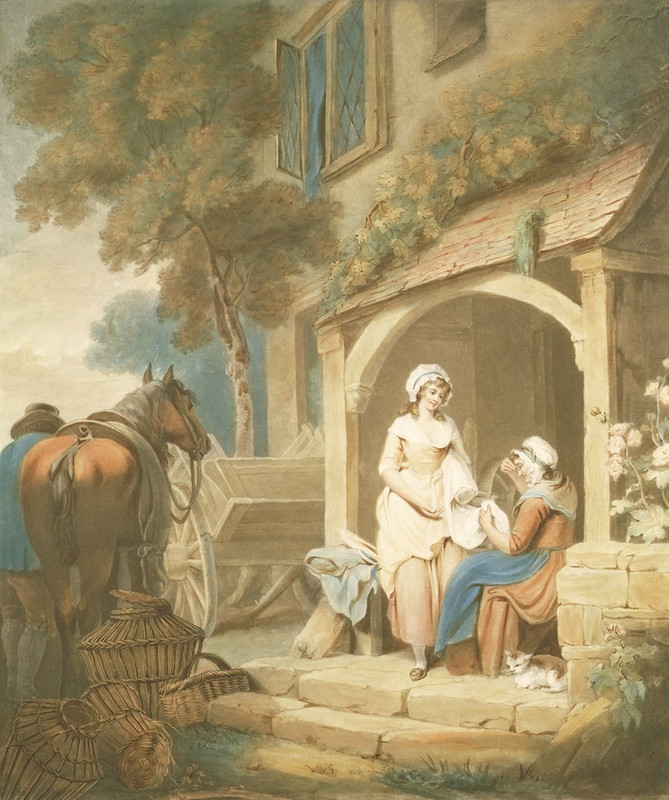 3-Francis Wheatley - Returned from Market engraved by W Annis pub by Morgan  Pearce 1803 (mezzotint 