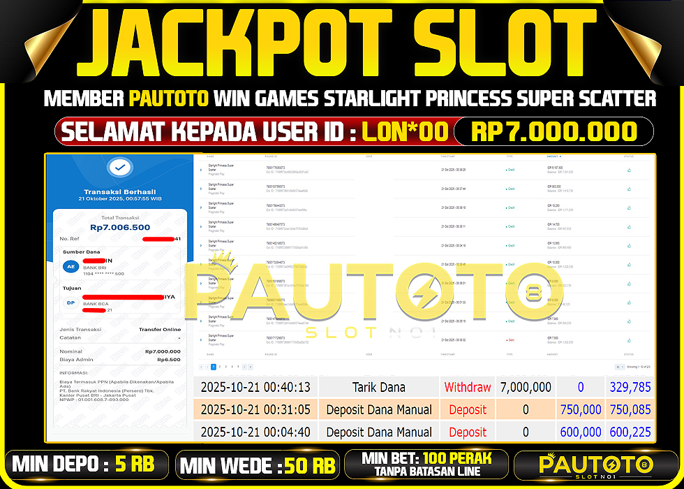 BUKTI JACKPOT LUNAS PAUTOTO