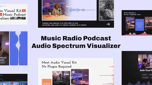 Videohive - Music Podcast Audio Spectrum Visualizer - 51642171