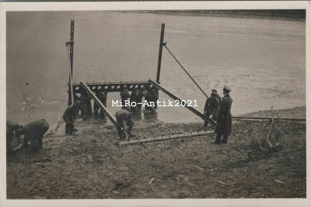 4 x Foto, Wk2, Kriegsbrücke über die Donau4