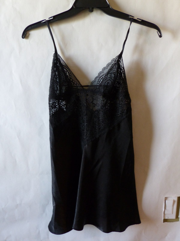 IN BLOOM BLACK LACE CHEMISE WOMENS XS DLE010