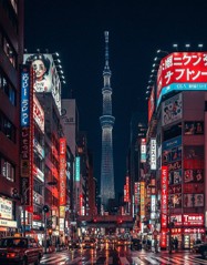 Tokyo neon lights, Japan