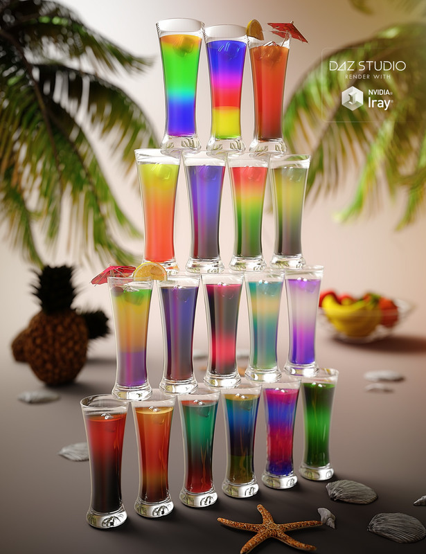 Liquid 3 Iray Shaders – Mixed Cocktails