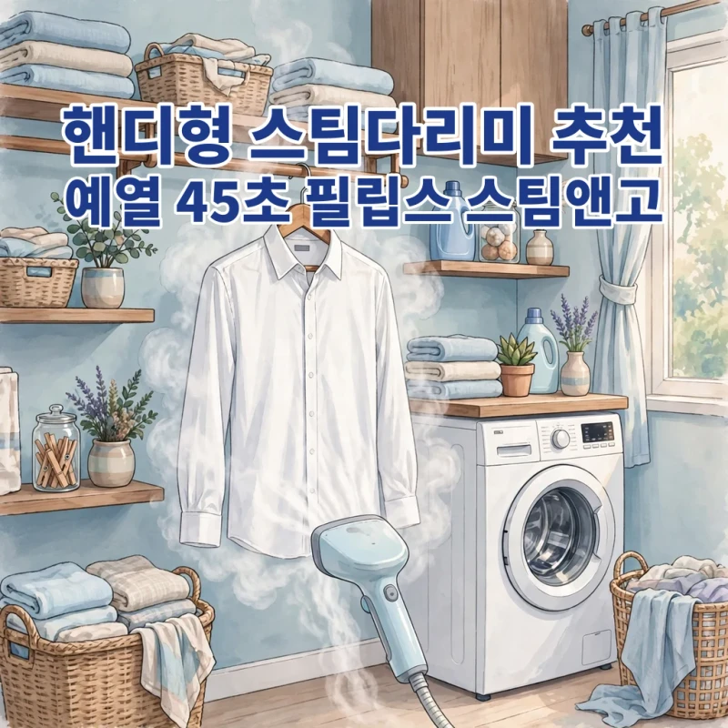 핸디형 스팀다리미 추천 예열 45초 필립스 스팀앤고
