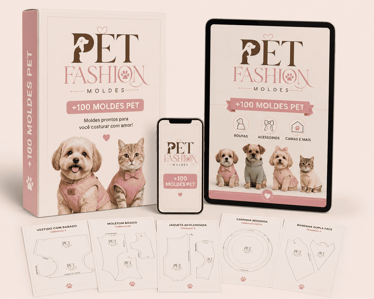 Mockup Pet Fashion Moldes