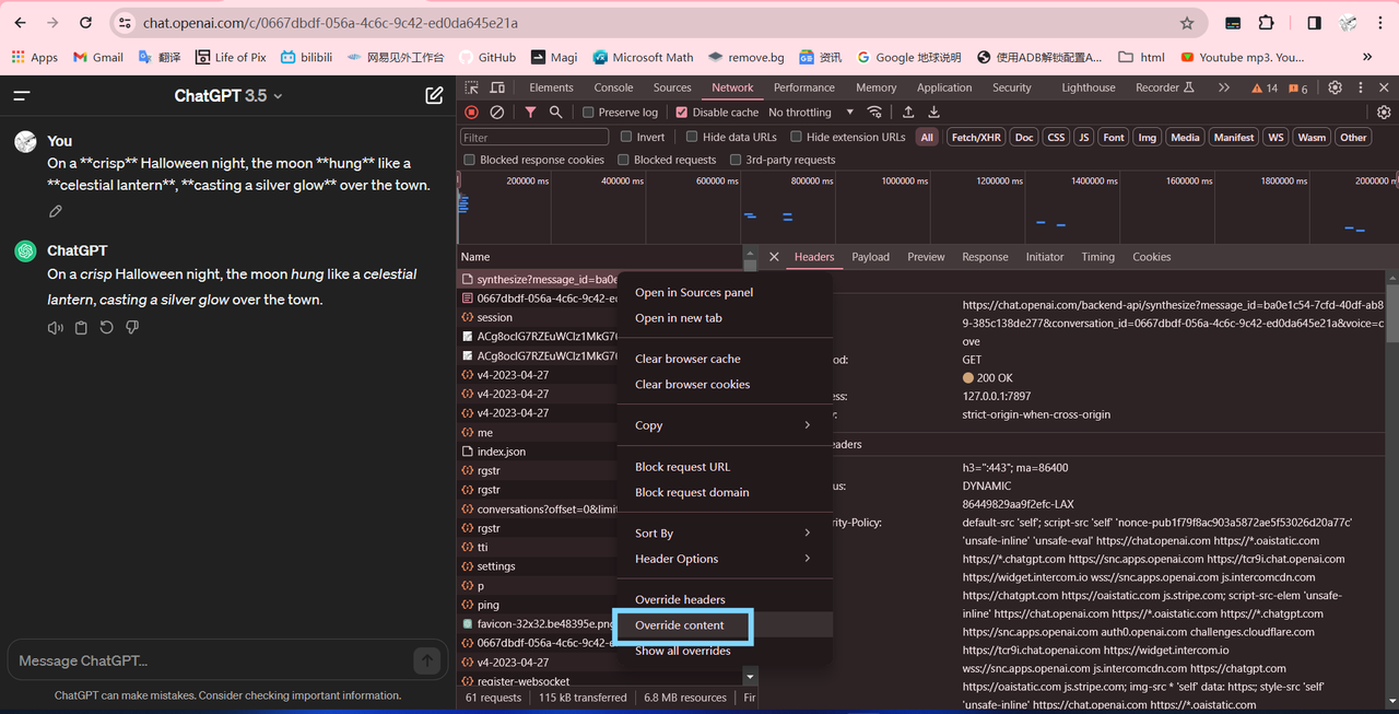 chrome-override-content