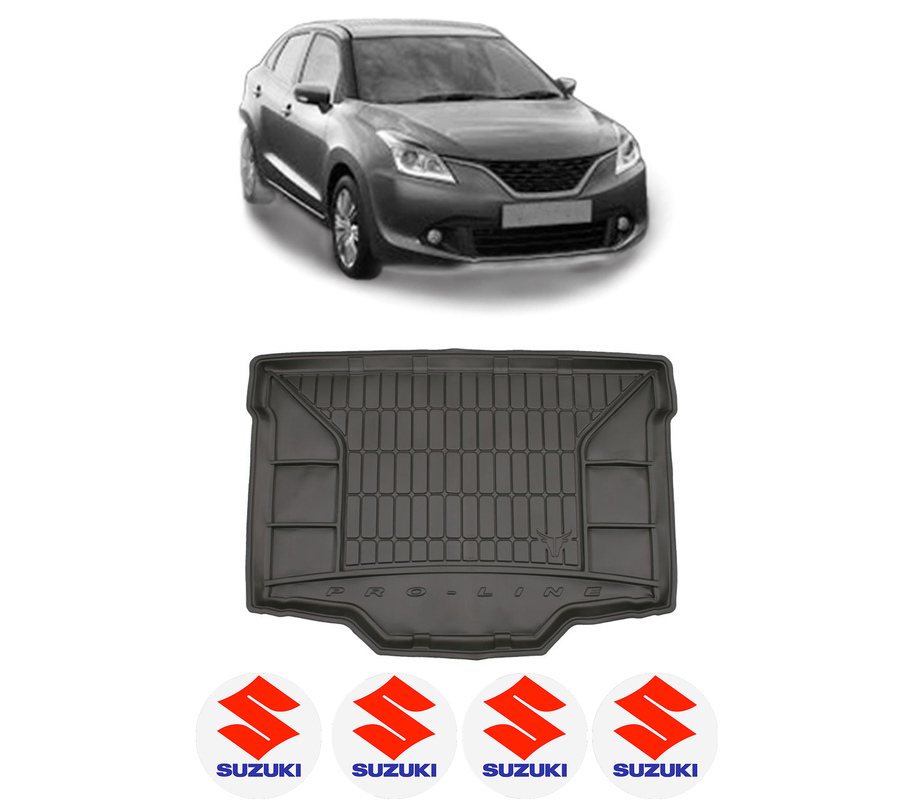 Tavita Portbagaj SUZUKI BALENO (FW, EW) din 2016, Protectie Portbagaj Auto, 4x Stickere auto cu SUZUKI