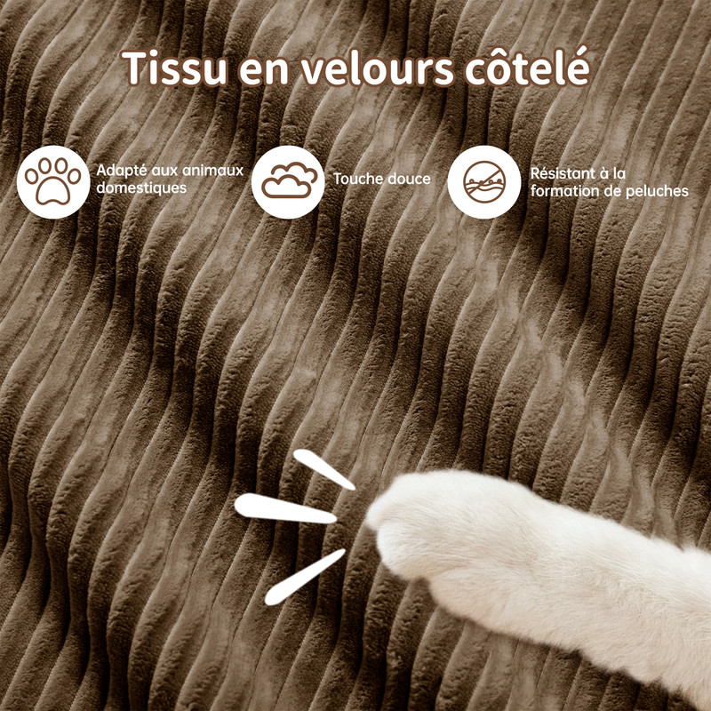Canapé d'angle modulable marron dans le salon