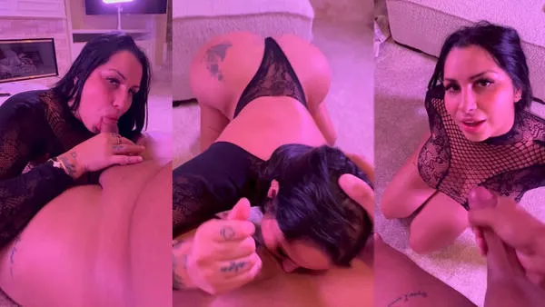 Htownliv Blows And Jerks Her BF’s Cock