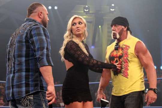 Brooke on Wrestling alongside Hulk Hogan