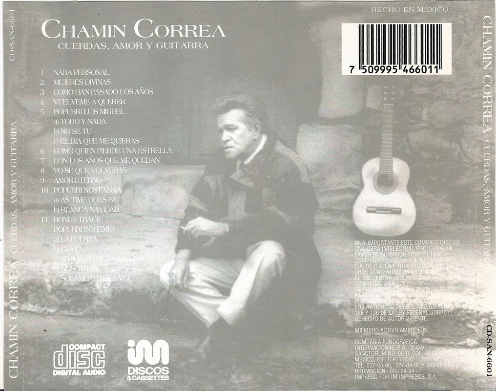 Chamin Correa  -  Cuerdas, Amor Y Guitarra (1996) mp3 267 Kbps