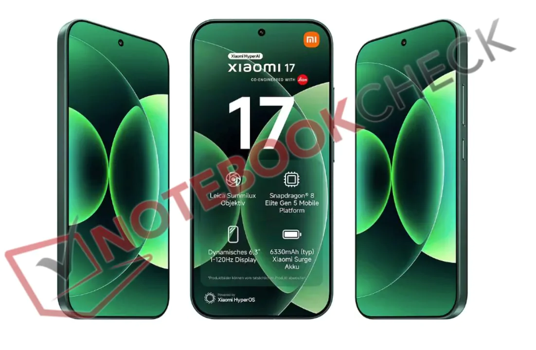 Xiaomi 17 filtrado visto en CIBERED