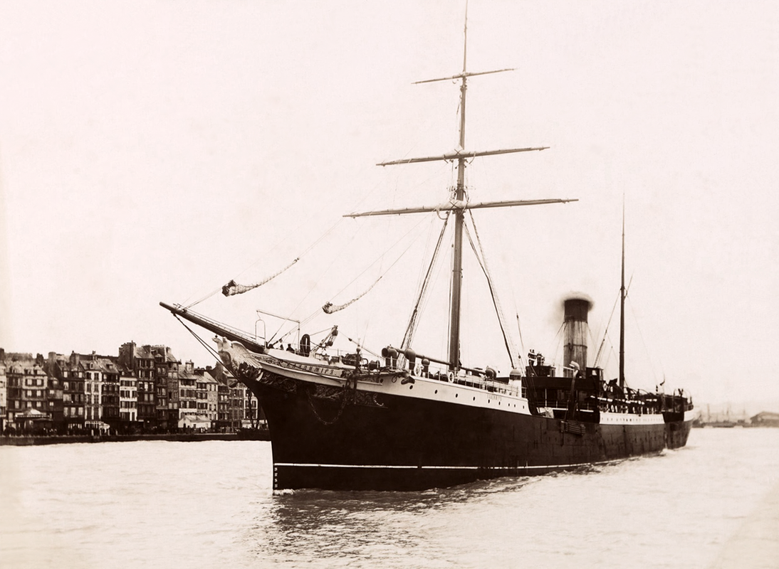 Пароход ВЛАДИМИР перед северным причалом. Le Havre.