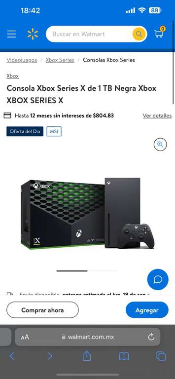 Walmart: Xbox Series X con BBVA