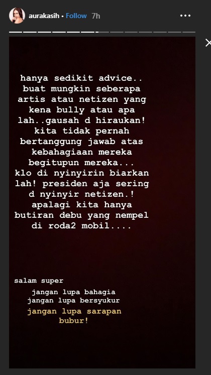 Instagram Story Aura Kasih