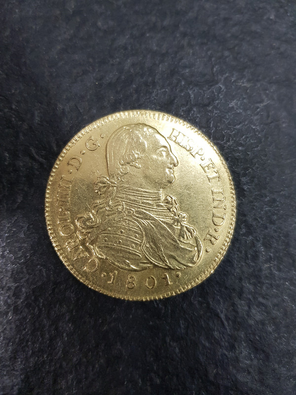 8 escudos Carlos IIII. Popayan 1801 sin pena ni gloria 20210223-130836