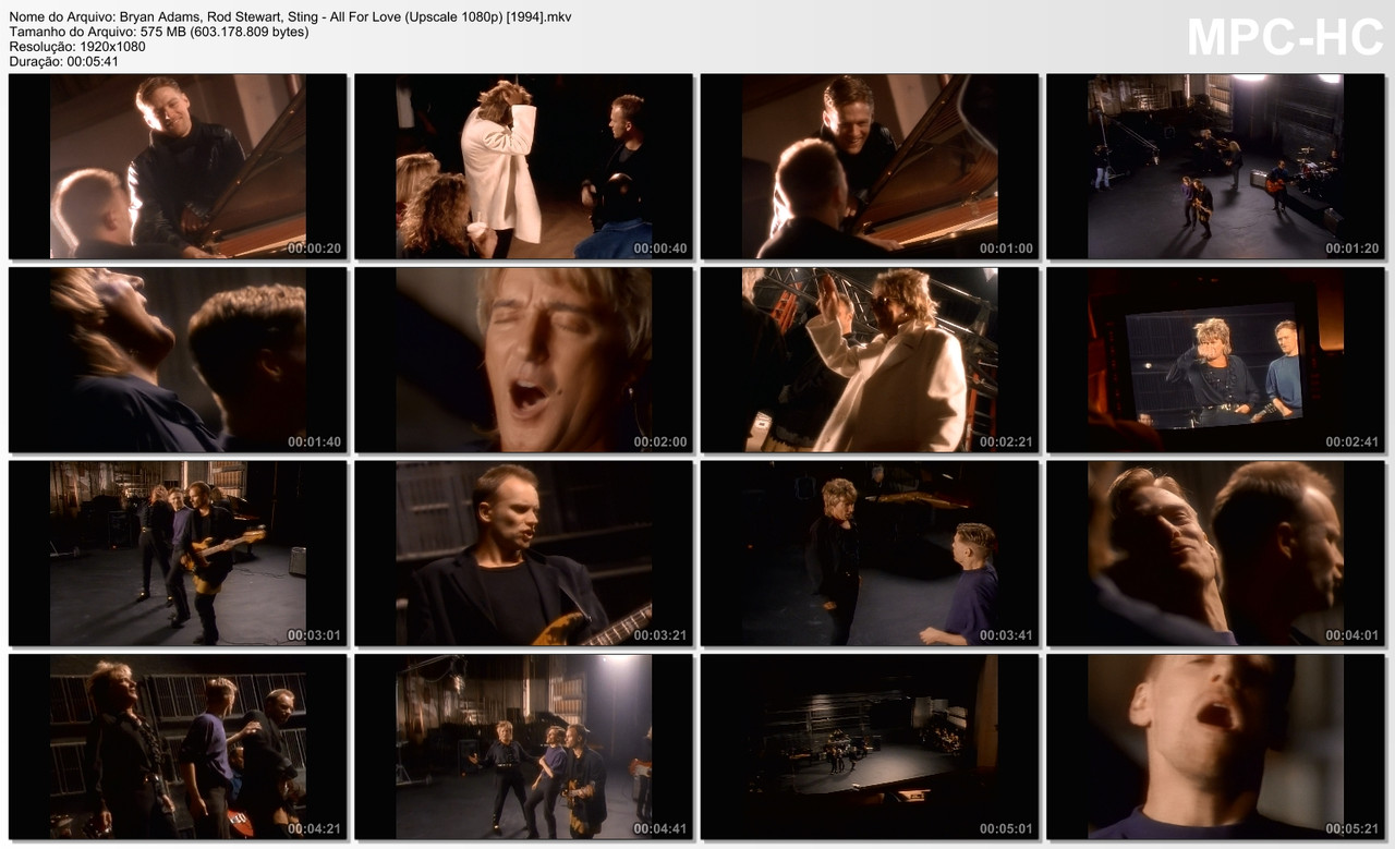 Bryan Adams, Rod Stewart, Sting - All For Love (Upscale 1080p) [1994]