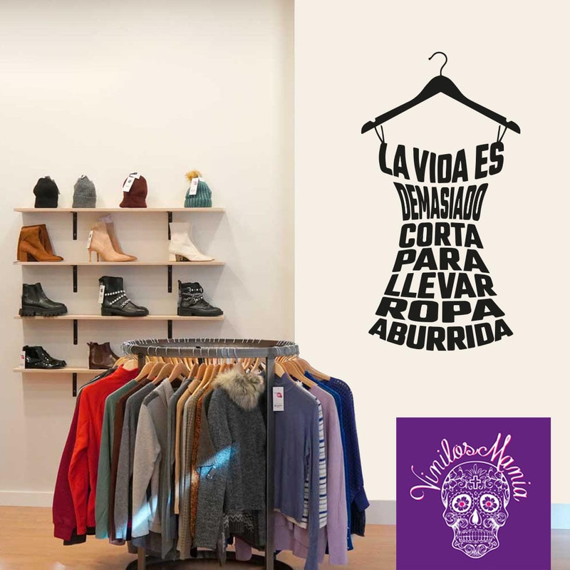 Vinilo vestido con frase